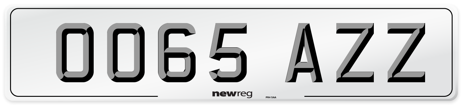 OO65 AZZ Number Plate from New Reg
